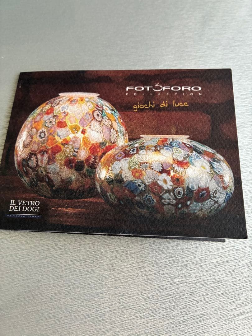 ベネチアガラスFOTOGRAFO 多色ガラス製キャンドルホルダー