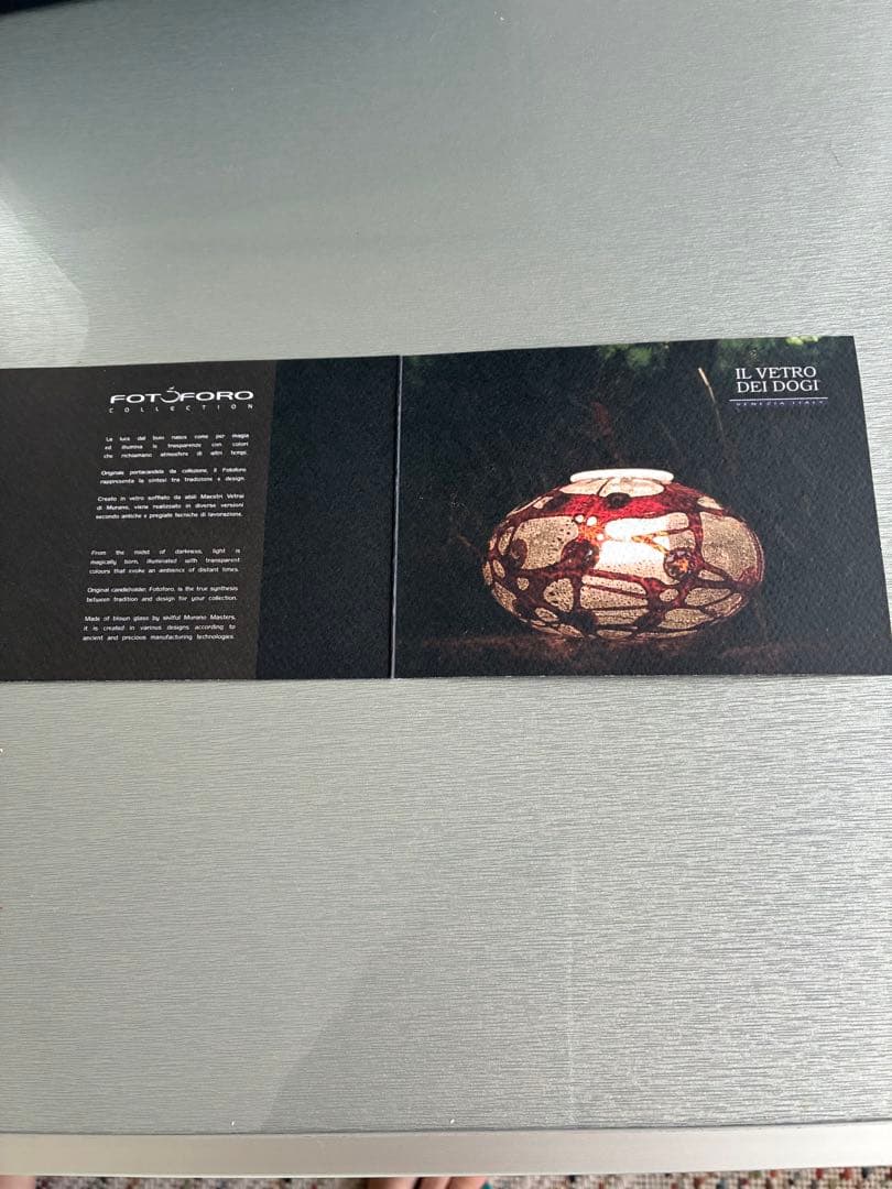 ベネチアガラスFOTOGRAFO 多色ガラス製キャンドルホルダー