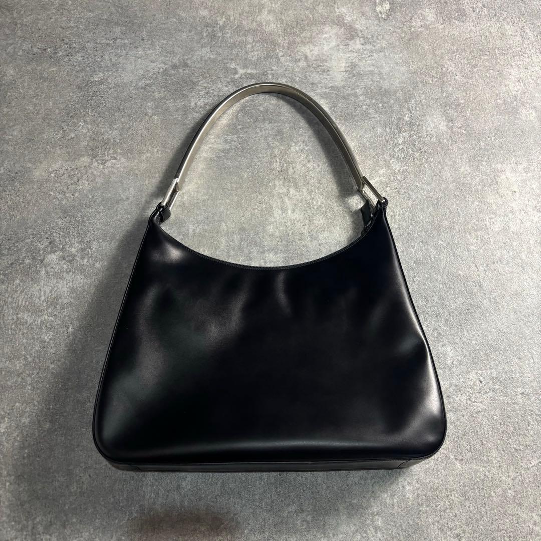 バッグ FW1998 PRADA SILVER HANDLE LEATHER BAG