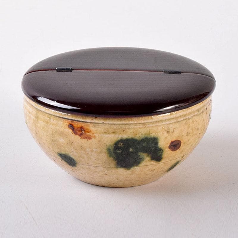 茶道具　瀬戸焼　黄瀬戸　茶入　蓋付　時代箱　C　R8088