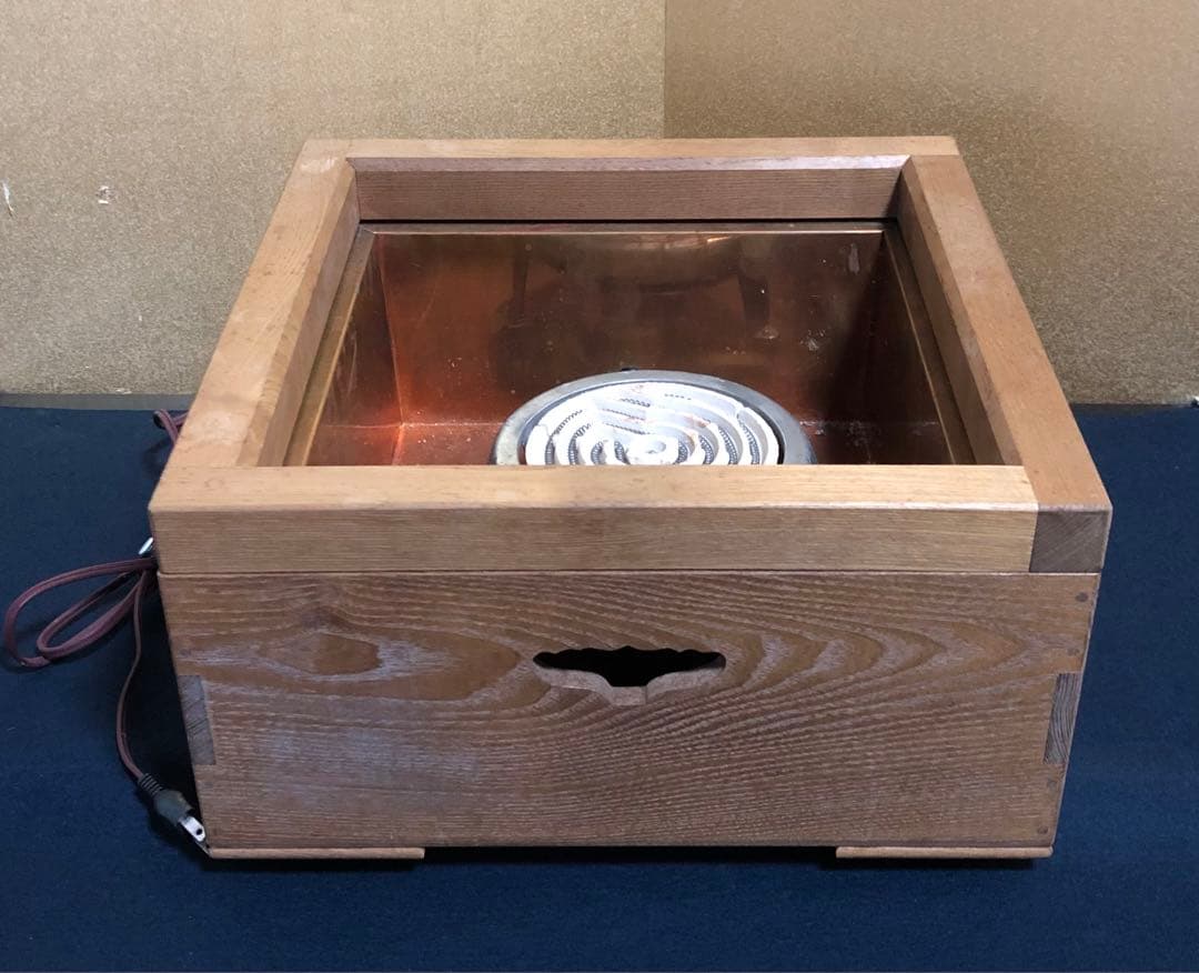 割引中❗️《レ》茶道具 桑色 磨入子 置炉 コード穴付 電熱器付 元箱　1f