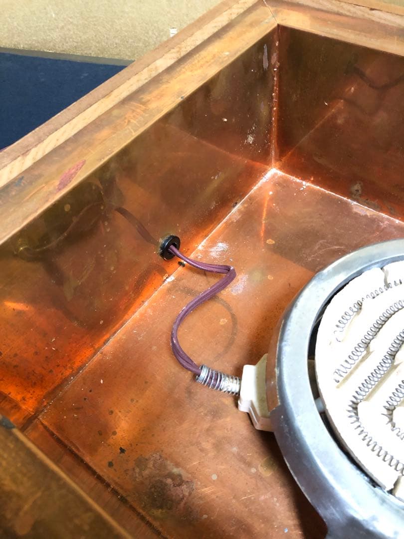 割引中❗️《レ》茶道具 桑色 磨入子 置炉 コード穴付 電熱器付 元箱　1f