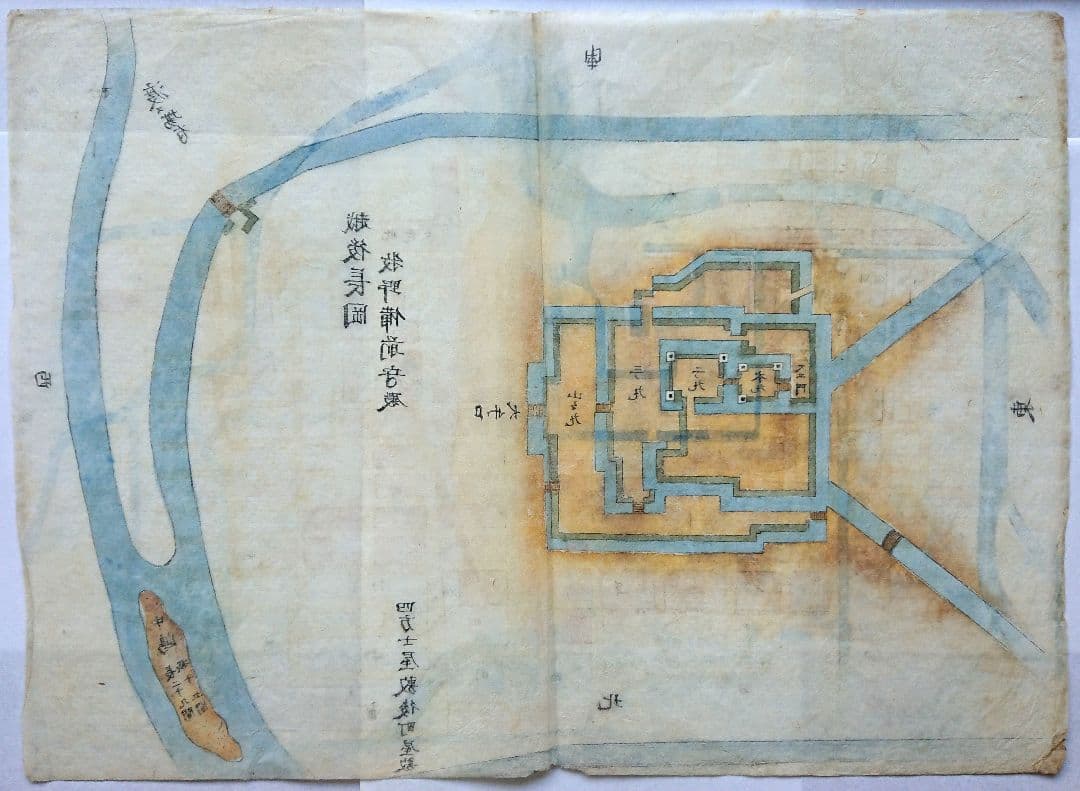 江戸後期『長岡城 城絵図』縄張図 城郭 長岡藩 戊辰戦争 幕末 古文書 古地図