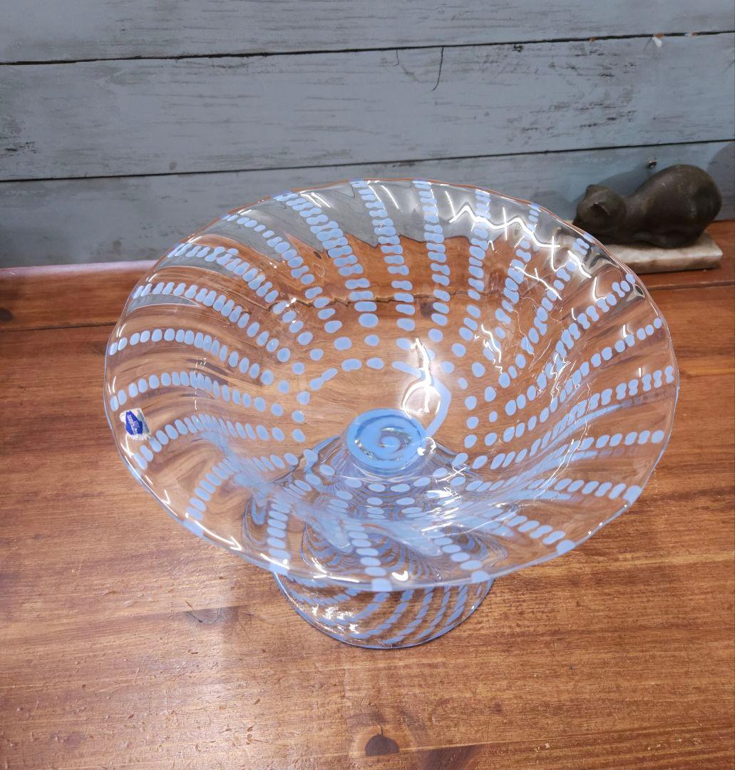 希少 ヌータヤルヴィ Nuutajarvi ヴィンテージ コンポート ガラス器