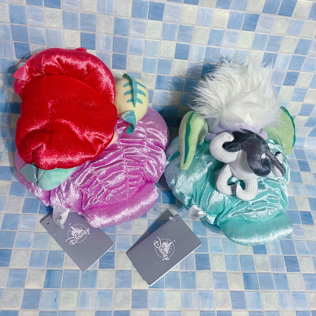 ディズニー　リトルマーメイド　アリエル　アースラ　居眠り　ぬいぐるみ　2点セット