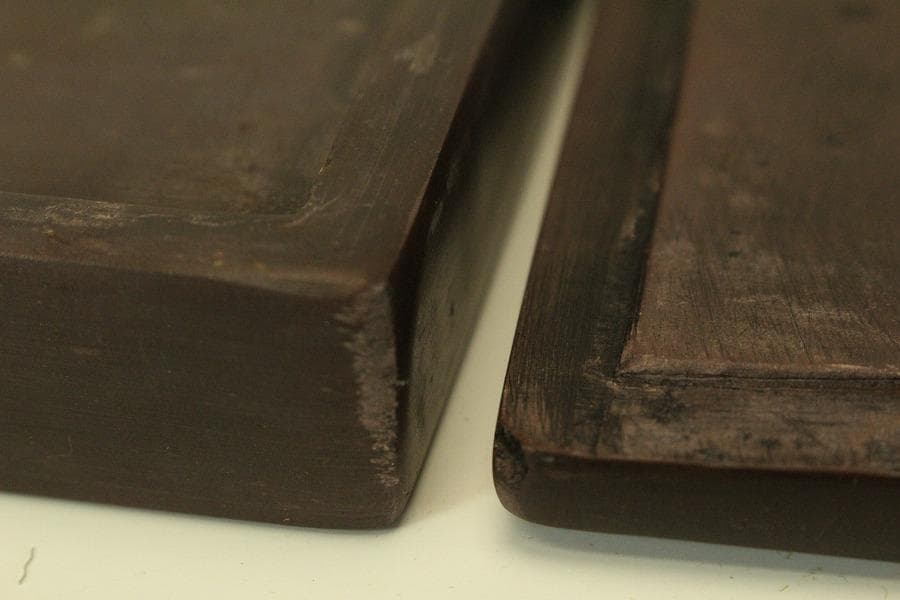 古い 文房具 硯 二面 筆 三本 まとめて(ZE538)