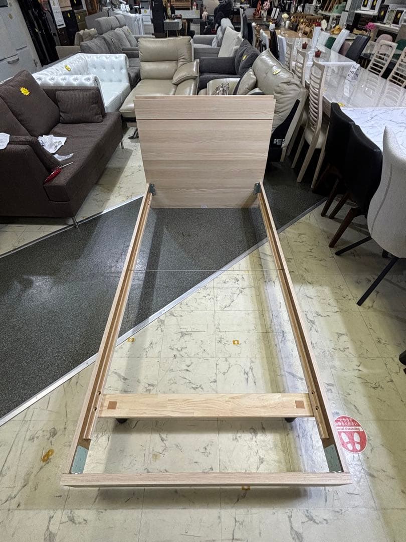 フランスベッド LEDコンセント付き シングルベッド ナチュラル