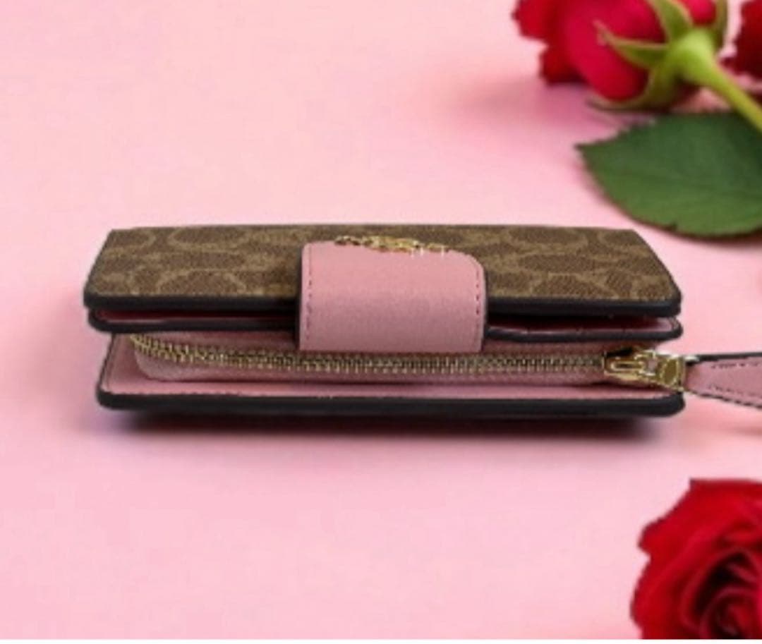COACH 【新品】二つ折り財布 ピンク