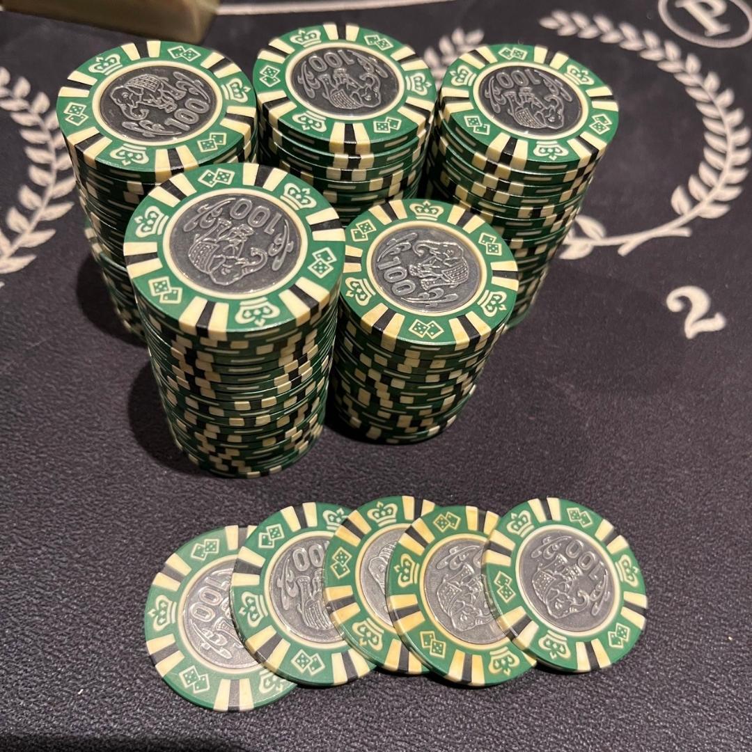 27 カジノチップ 183枚 100$ ポーカーチップ  H26年