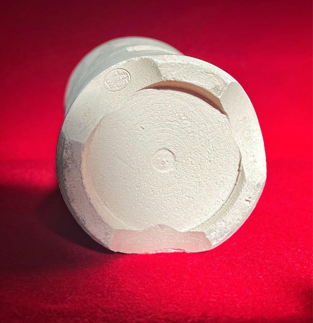 煎茶道具 古道具 茶道具 白泥 涼炉　涼炉台付　コレクション蟹彫刻 在銘 龍山造