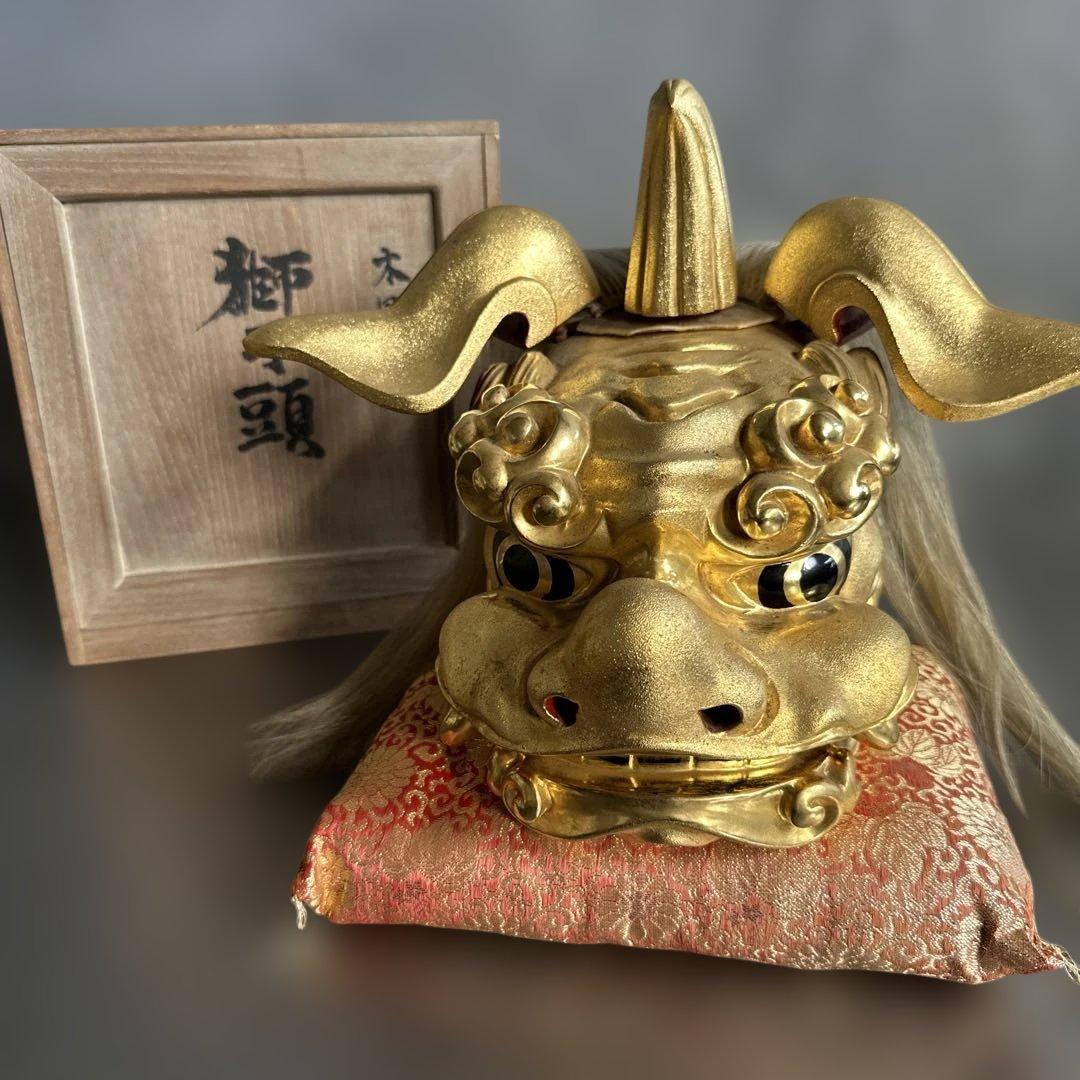 お値下げ❣️迫力のお品‼️木彫　獅子頭