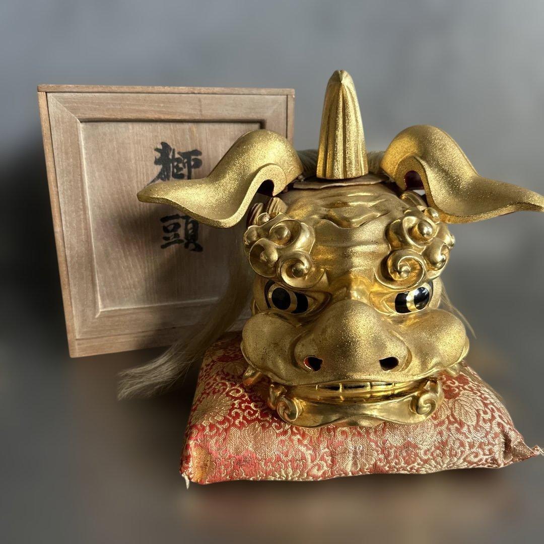 お値下げ❣️迫力のお品‼️木彫　獅子頭