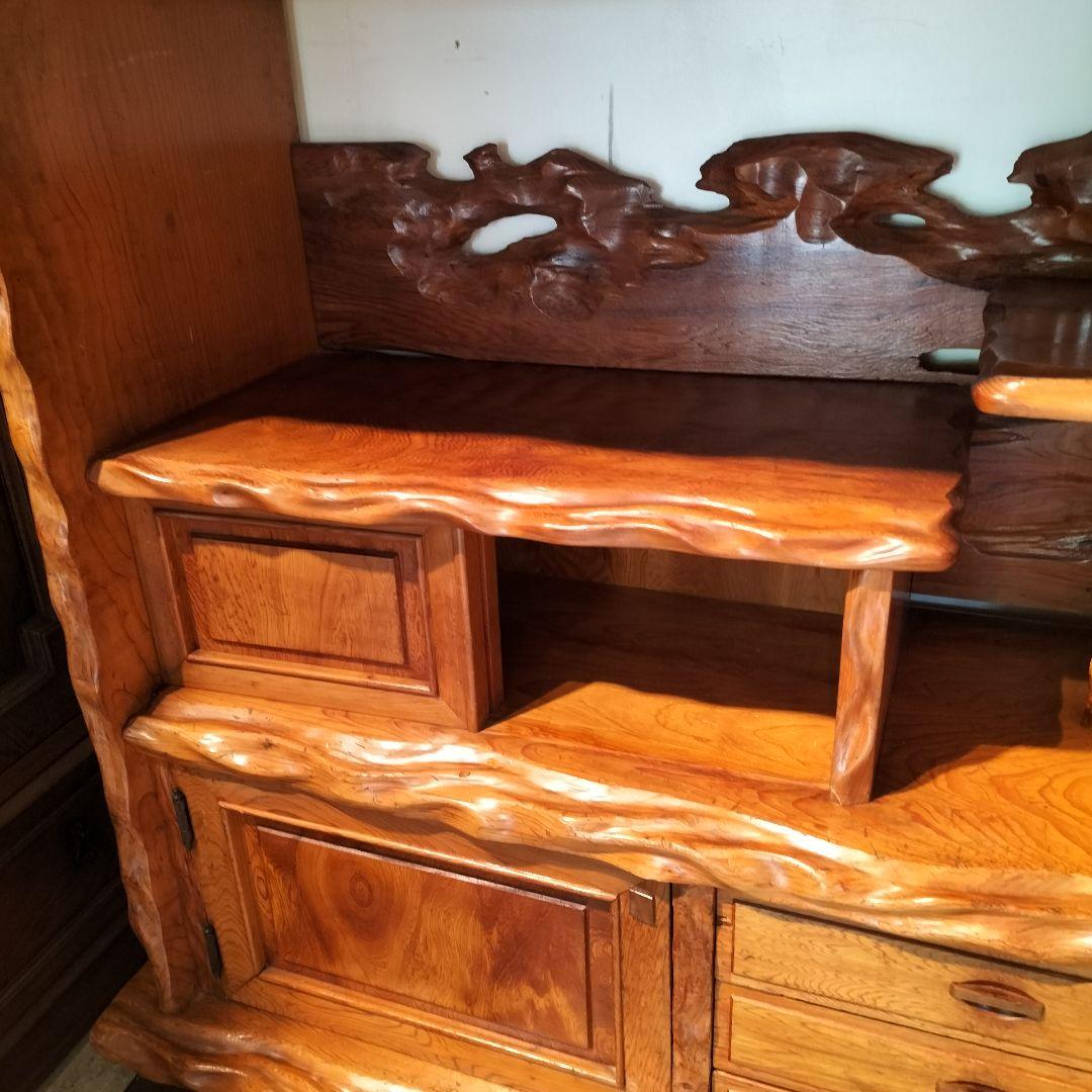 M●WS東名 希少 和ヴィンテージ 屋久杉 茶棚 飾り棚 サイドボード