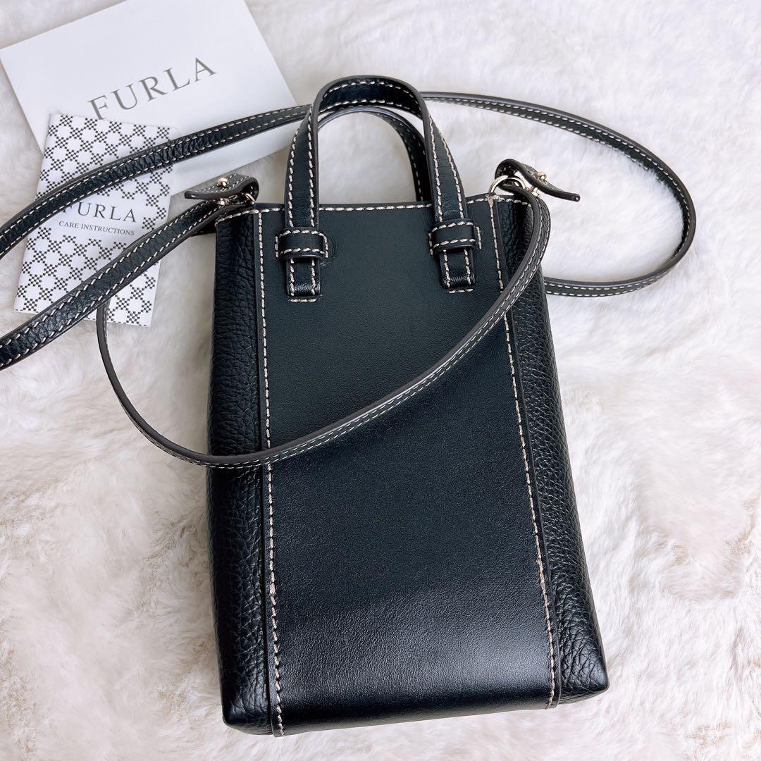 極美品☆FURLAフルラ 2wayショルダーバッグ スマホ 財布入れ レザー