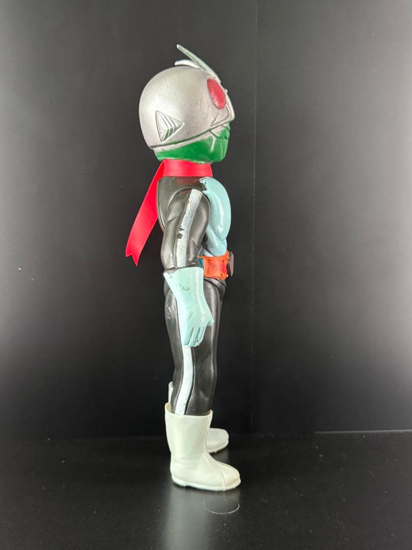 仮面ライダー 旧バンダイ 1本線 ブリキベルト ソフビ 面取れ