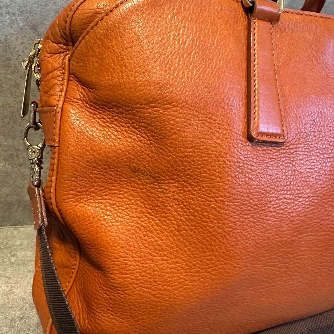 アニアリ　ビジネスバッグ　2way ショルダー　キャメル