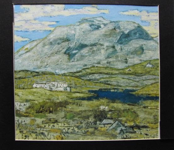 田崎廣助、【久住山の晩秋】、希少な画集より、新品高級額・額装付