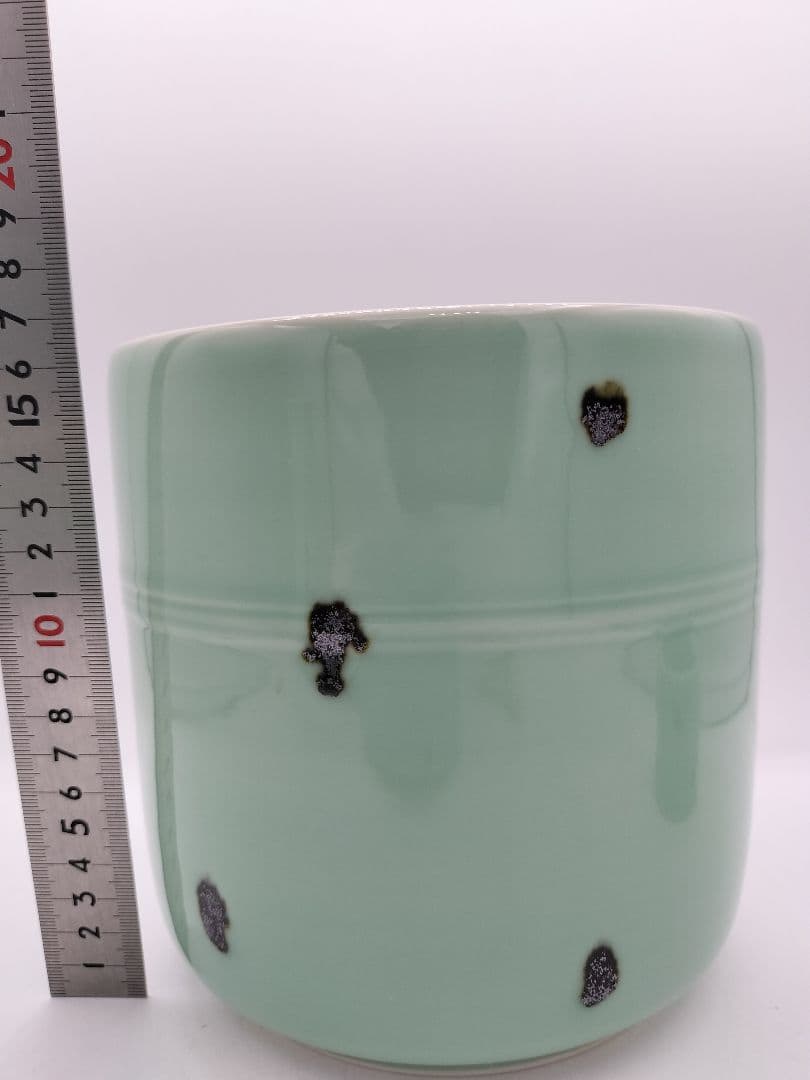 c538 【新品・未使用】皆具 飛青磁 平安手塚祥堂 茶道具