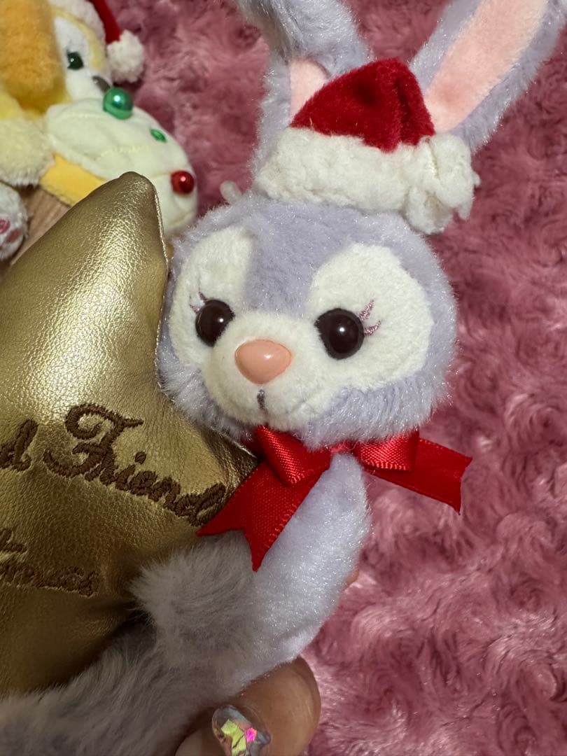 【新品未使用】ダッフィー&フレンズ 2021年クリスマス ぬいぐるみバッジセット