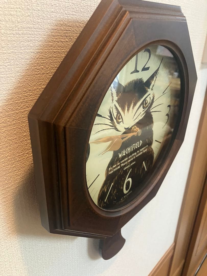 わちふぃーるど ダヤンのテイル掛け時計