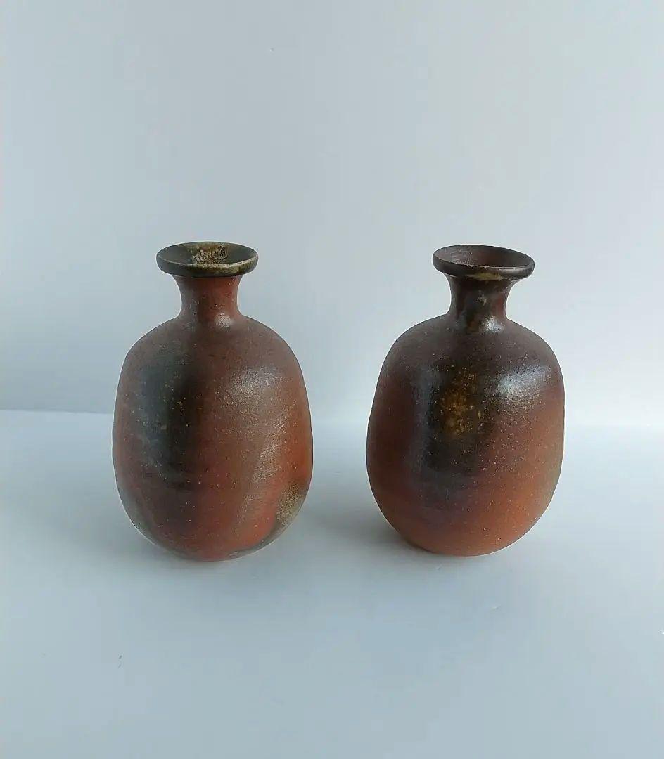 備前焼　酒器揃い(徳利２本、ぐい呑５個)セット