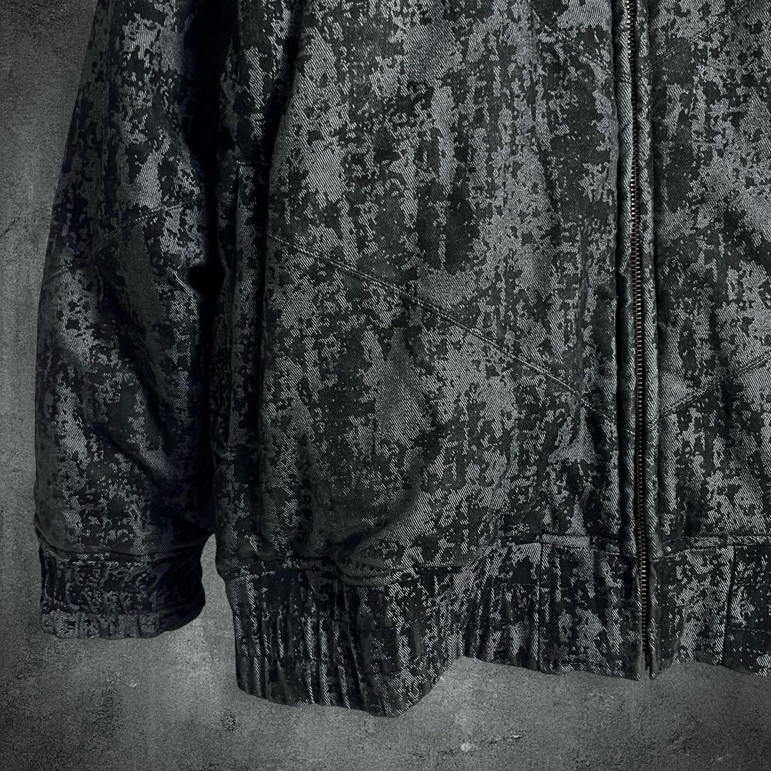 極美品✨CROSS COLOURS ジップアップブルゾン 総柄 肉厚 XXL