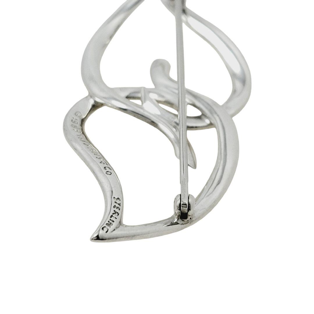 【美品】Tiffany&Co. ダブルリーフ ブローチ スターリング 925