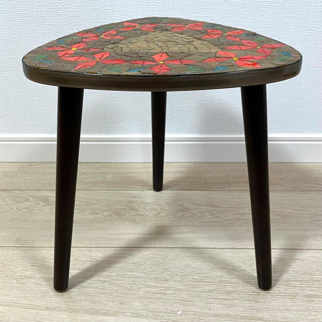 す16【ビンテージ】レトロデザインがかわいいタイルテーブル Japan