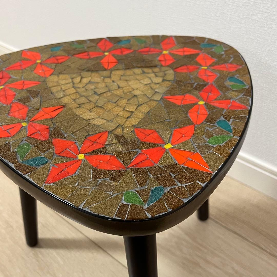 す16【ビンテージ】レトロデザインがかわいいタイルテーブル Japan