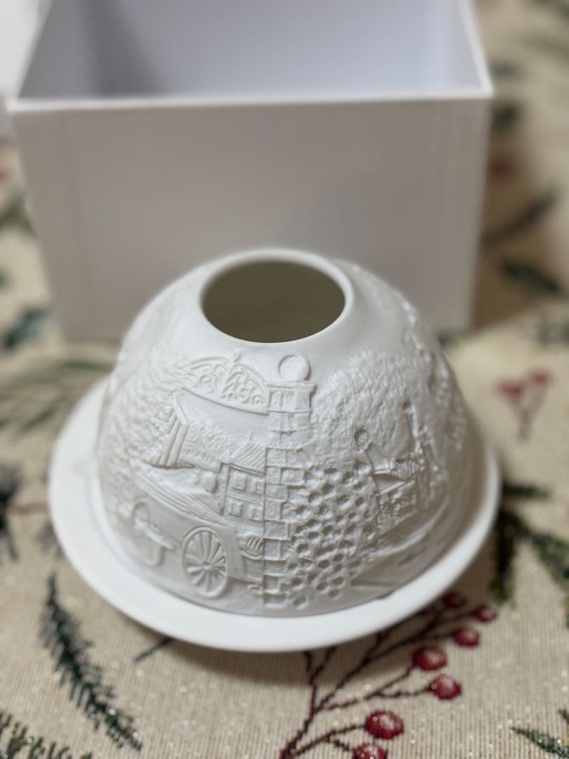 極美品 BERNARDAUD 結婚式の陶器ドーム キャンドルホルダー