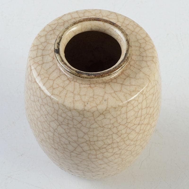 茶道具　山口錠鉄造　古瀬戸　茶入　仕覆付　共箱　V　9357