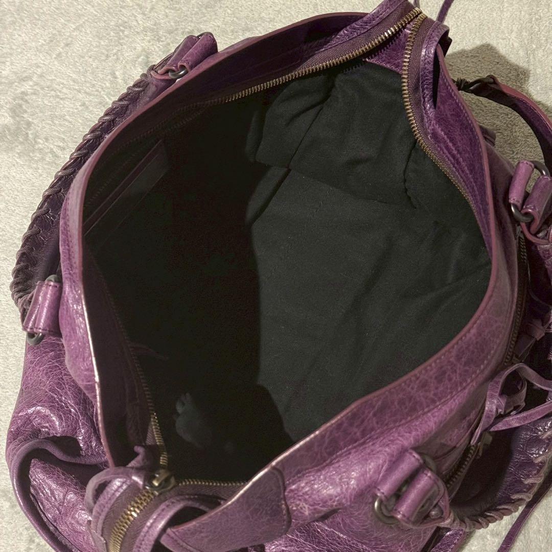 バッグ Balenciaga The City Shoulder Bag Purple