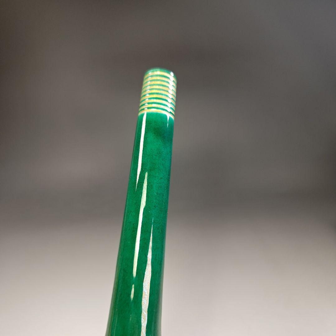 ウ241 花瓶『永楽善五郎造』『交趾鶴首　花入　共箱』茶道具　花器