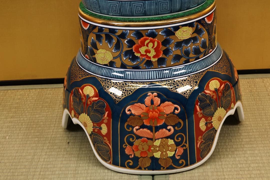 有田焼　舞右衛門 作 「 古伊万里　飾壺 」 沈香壷 高114cm　BK061