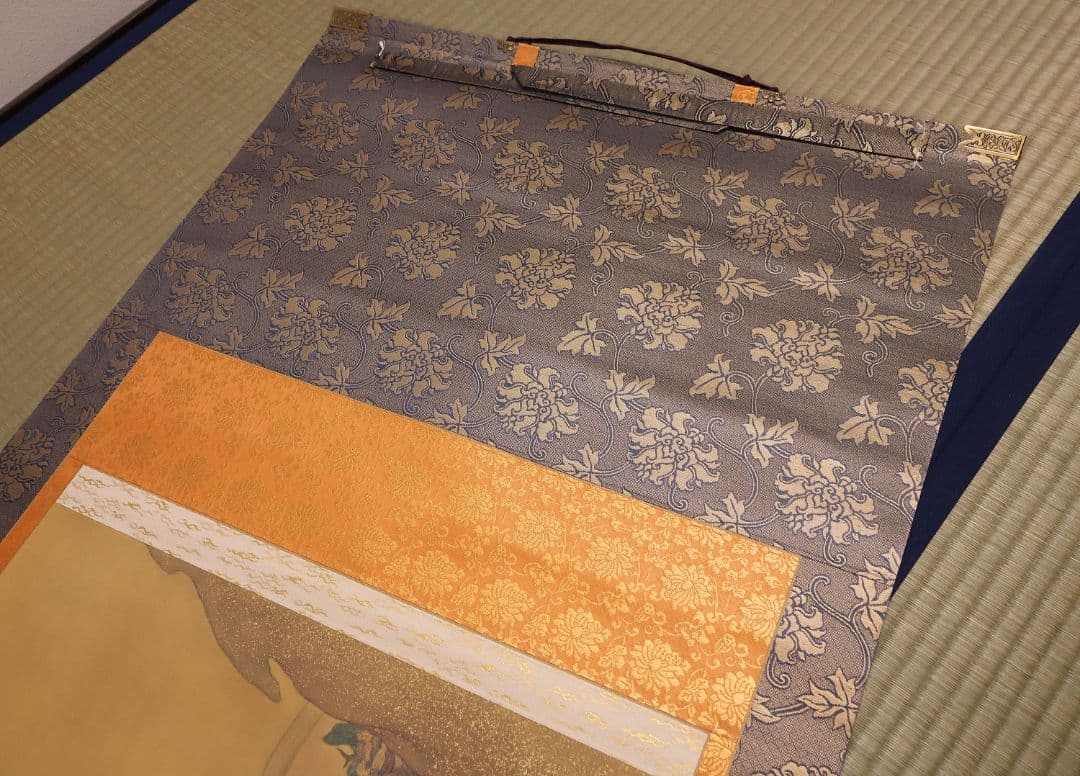 【複製】大塚工藝社 狩野芳崖 悲母観音 限定300部 絹本 掛軸 【MA704】