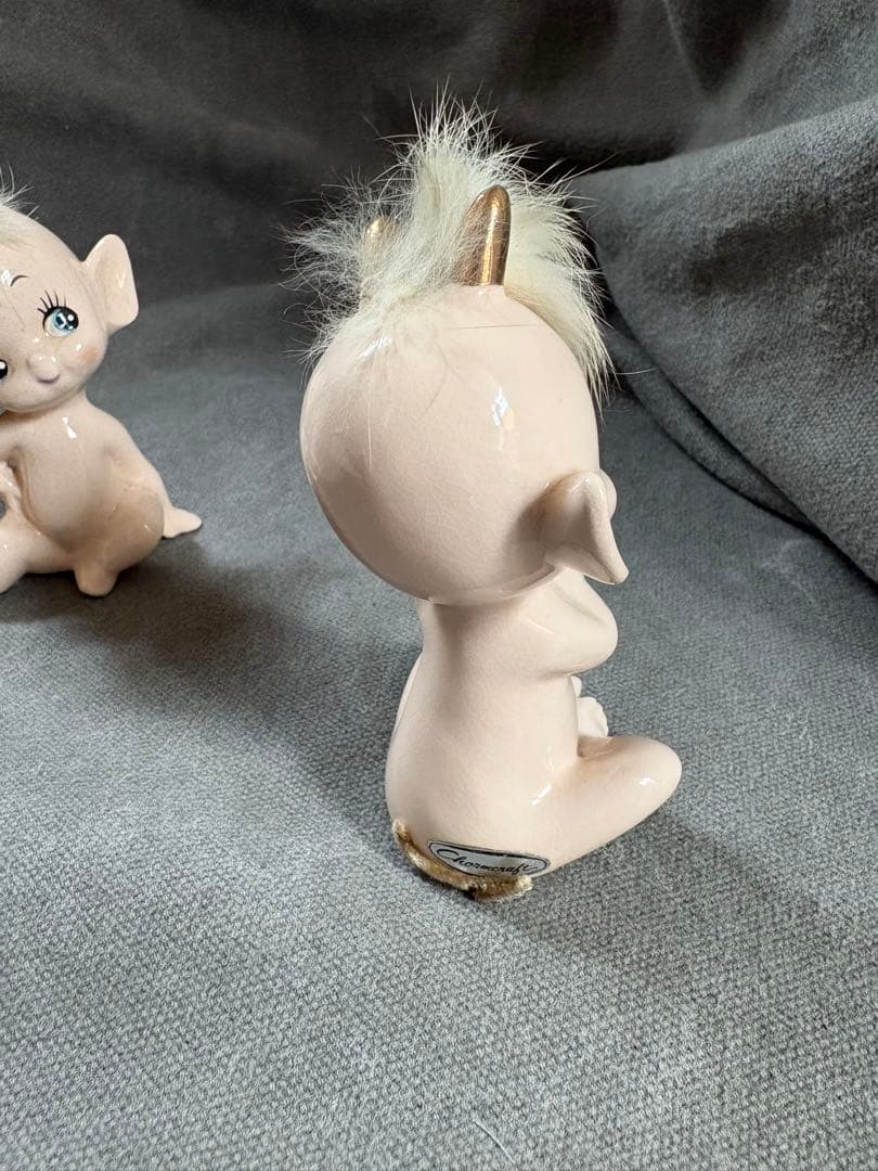 陶器製人形 3体セット　Vintage Rare Charmcraft