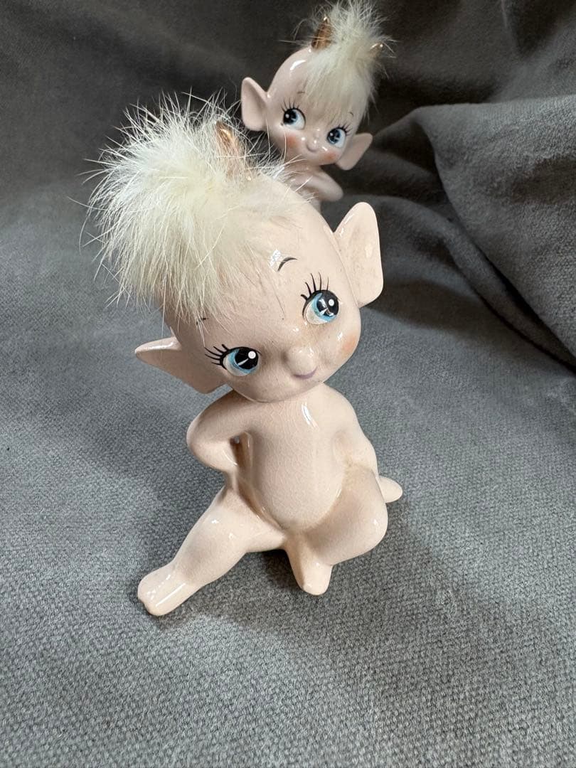 陶器製人形 3体セット　Vintage Rare Charmcraft