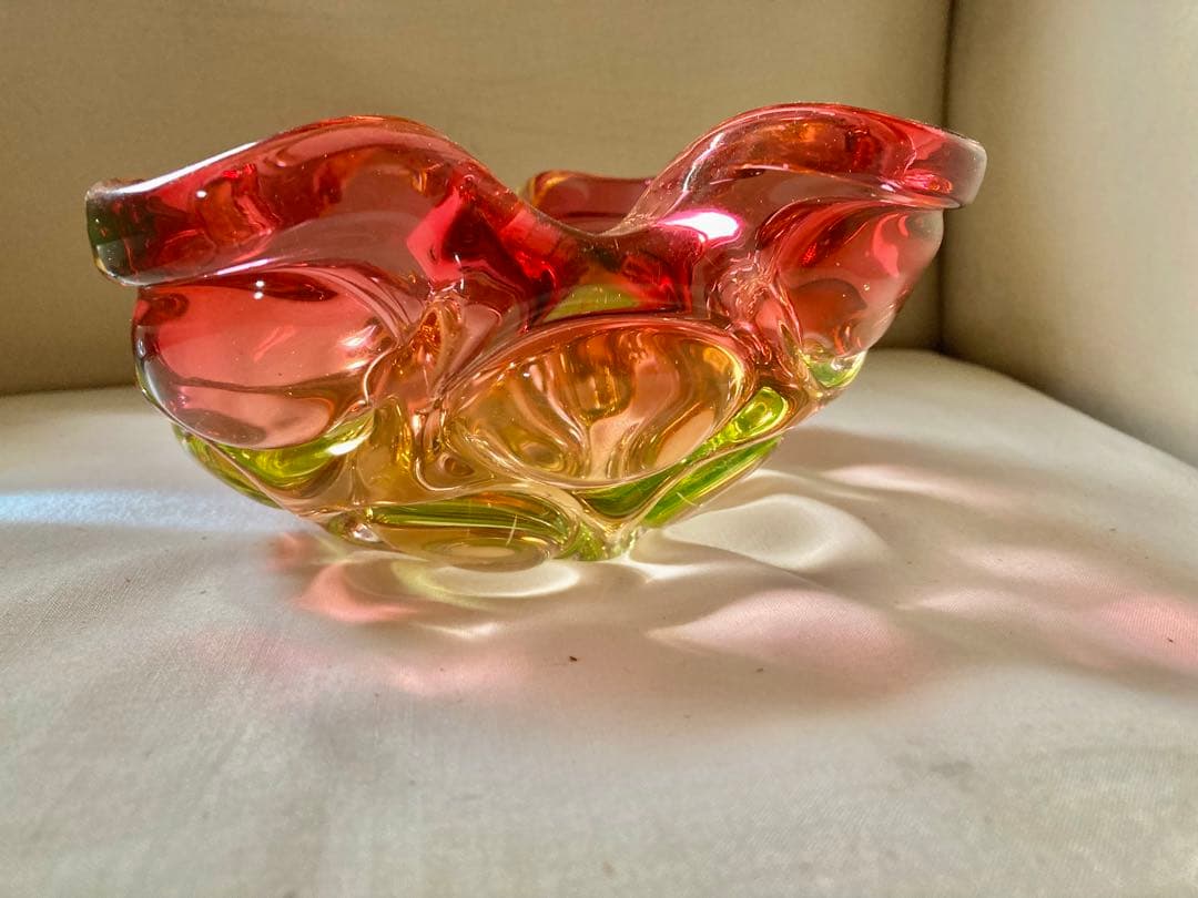 ビンテージガラス器(ムラ-ノコンビネ-ション色)