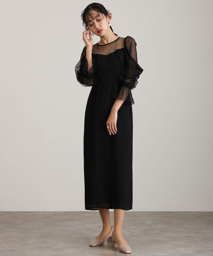 最終値下！細見えチュールオフショルダードレス〜結婚式•二次会用〜