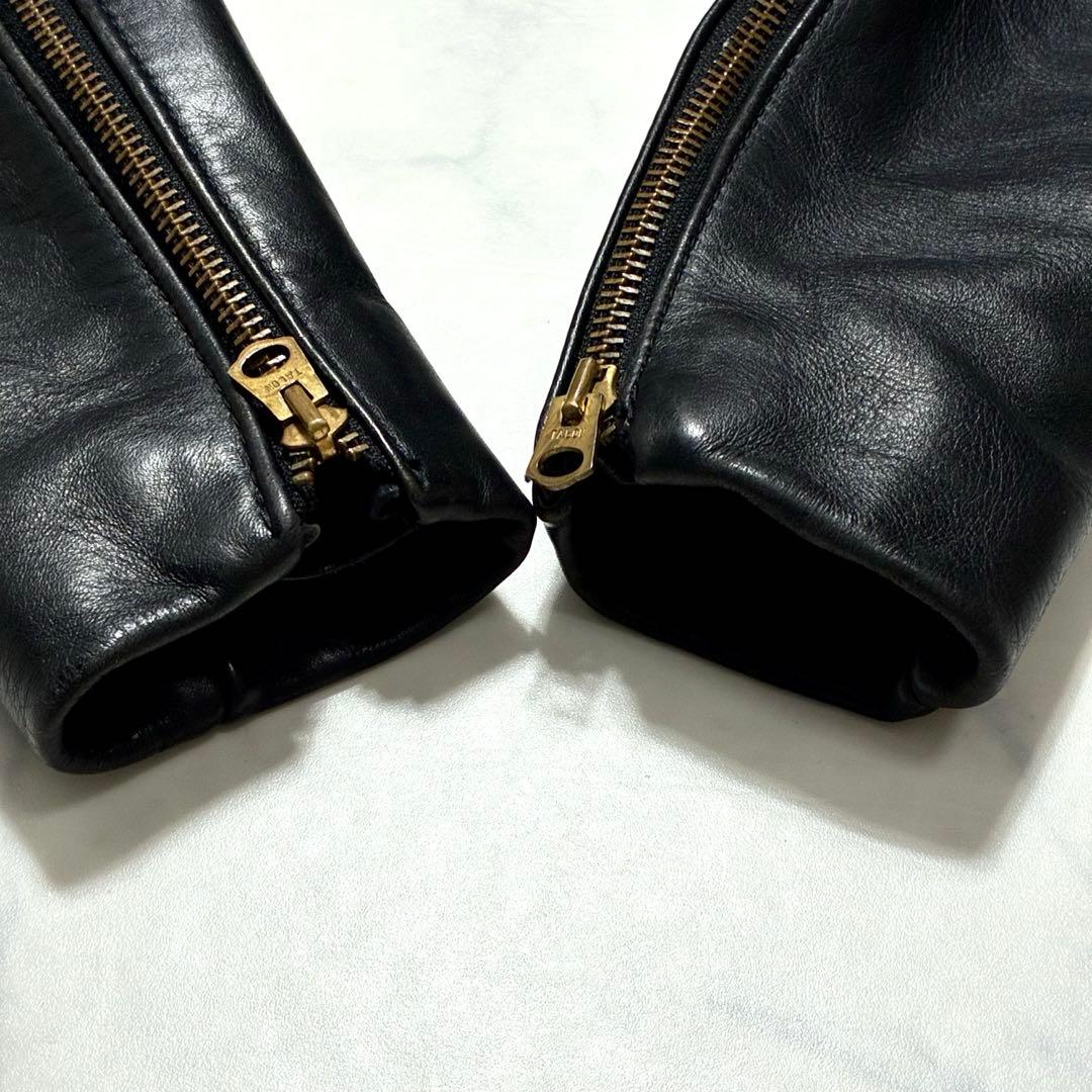 [USA製/ヴィンテージ]VANSON シングルライダース 36 TALON 黒