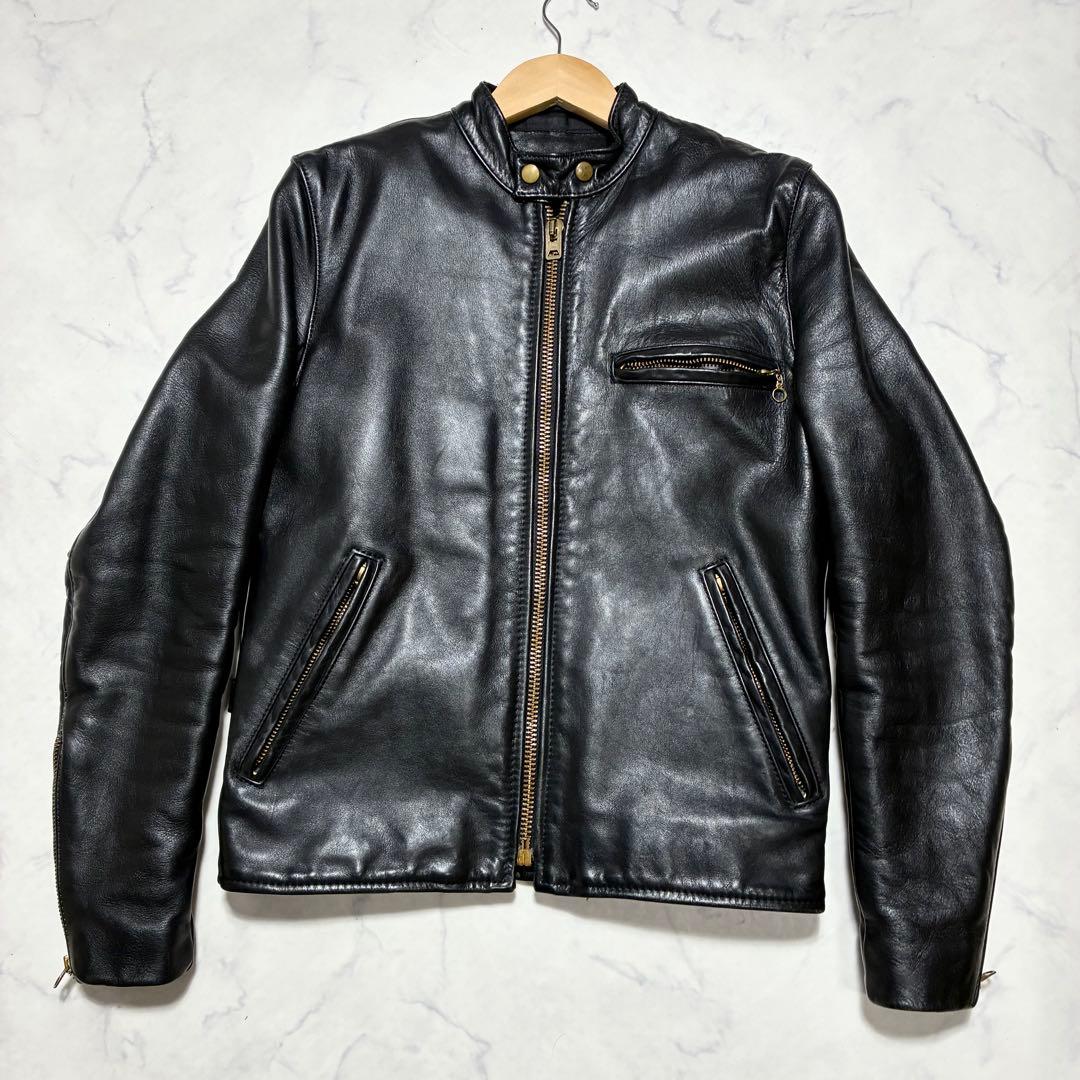 [USA製/ヴィンテージ]VANSON シングルライダース 36 TALON 黒