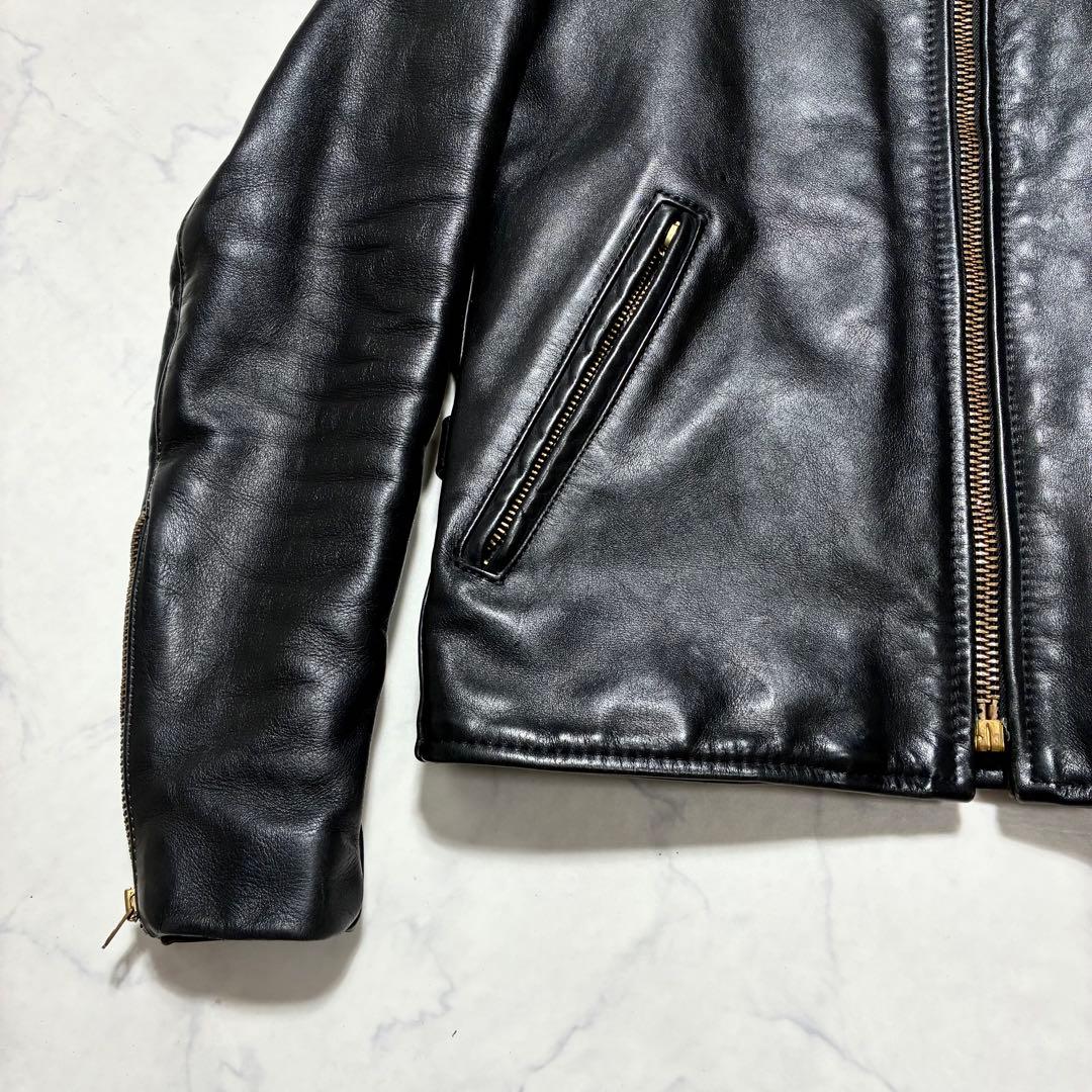 [USA製/ヴィンテージ]VANSON シングルライダース 36 TALON 黒