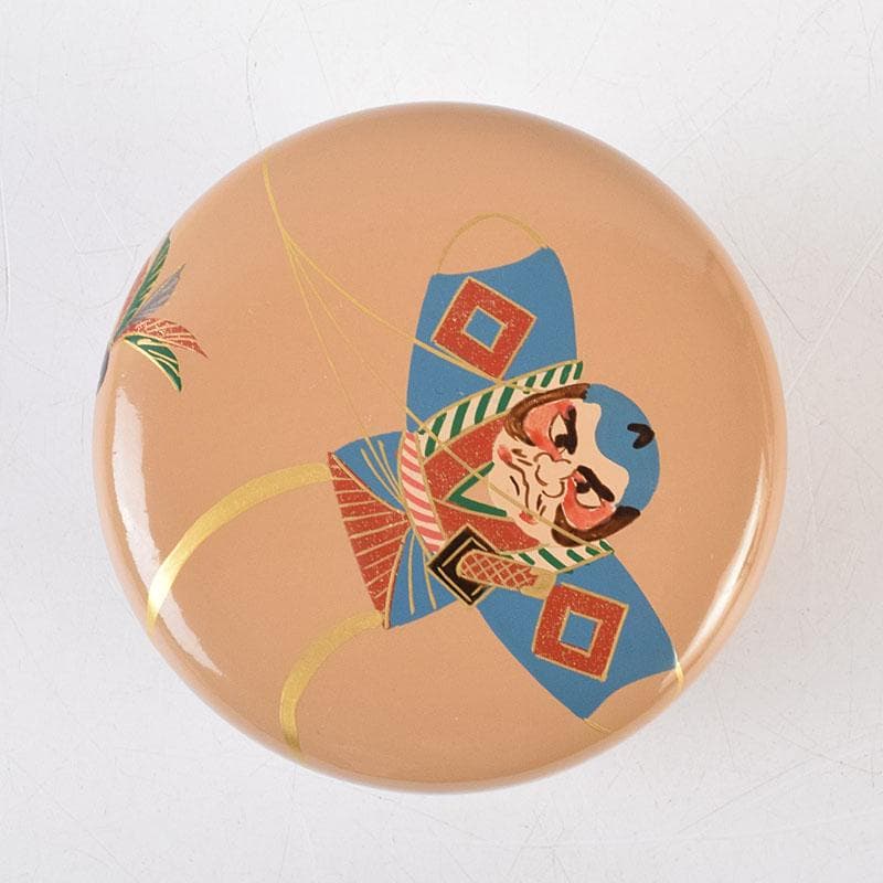 茶道具　田中宗凌作　白一閑塗　玩具蒔絵　大棗　共箱　M　R9293