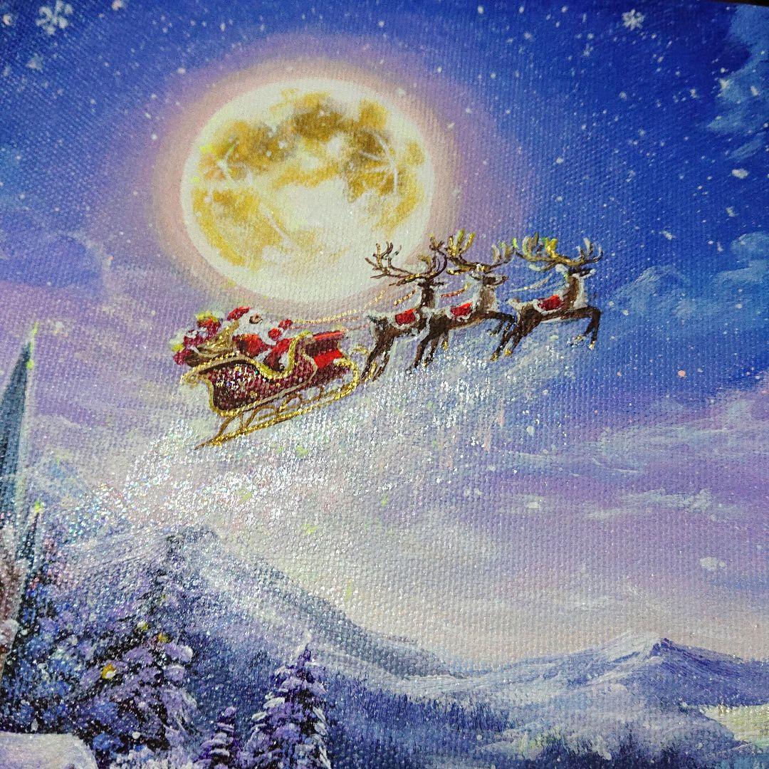 マ*Y様 【聖なる夜の贈り物】アクリル画 F6 風景画 絵画