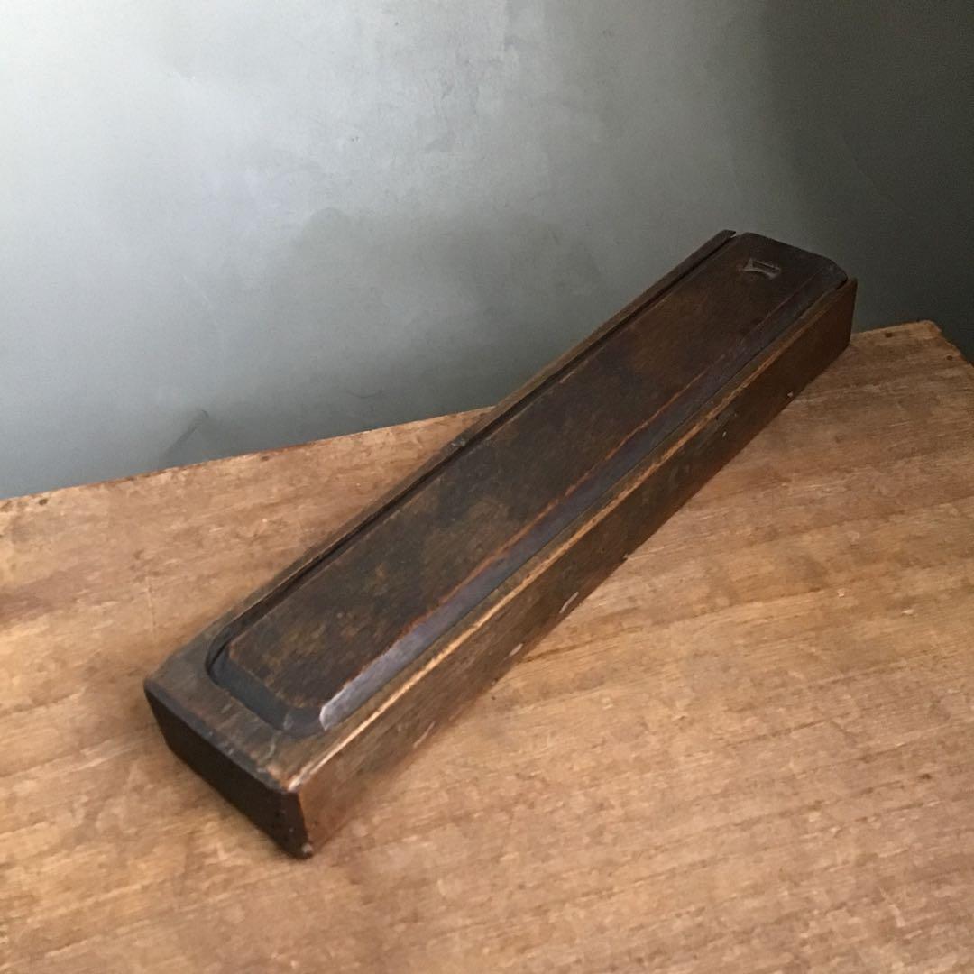 希少　骨董品　木製筆箱　アンティーク　文箱