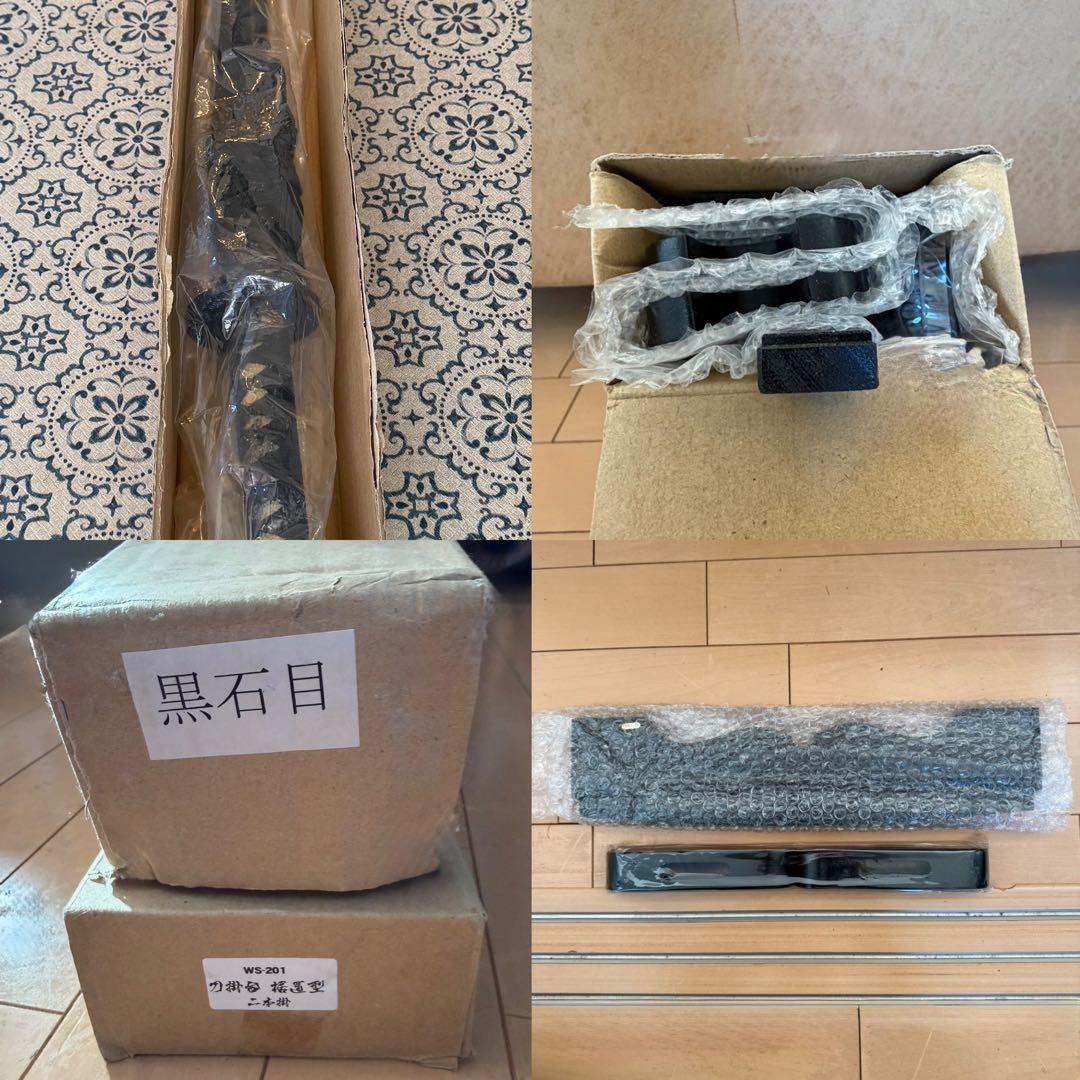 模造刀 2本セット 居合刀 日本刀 かっこいい 刀掛け付