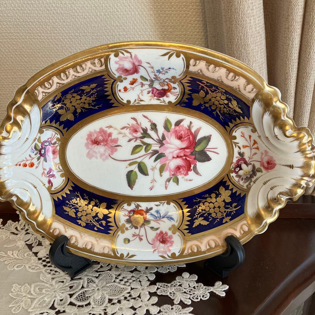 英国アンティーク　Goddenコレクション　リッジウェイ薔薇のサービスプレート