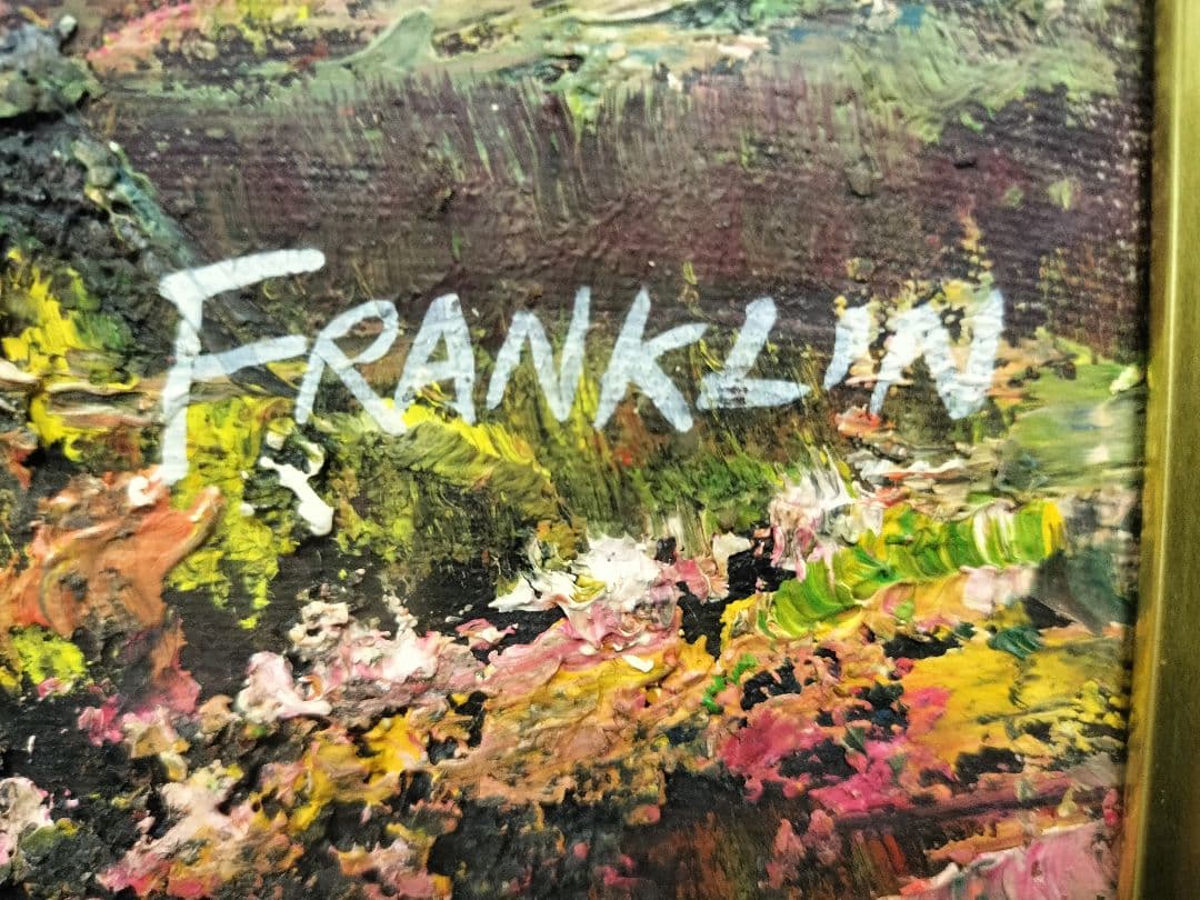 油彩画 F12サイズ 額縁 FRANKLIN