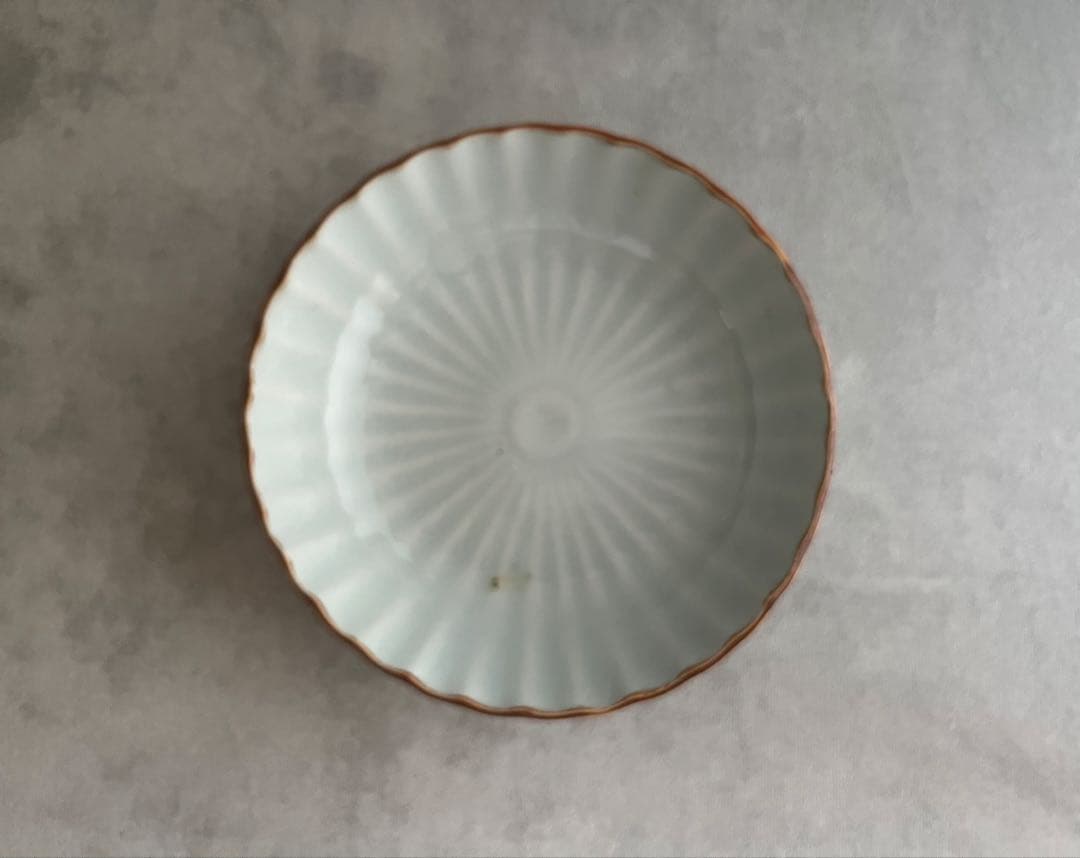 古伊万里 白磁 輪花 膾皿 なます皿 4客 江戸時代
