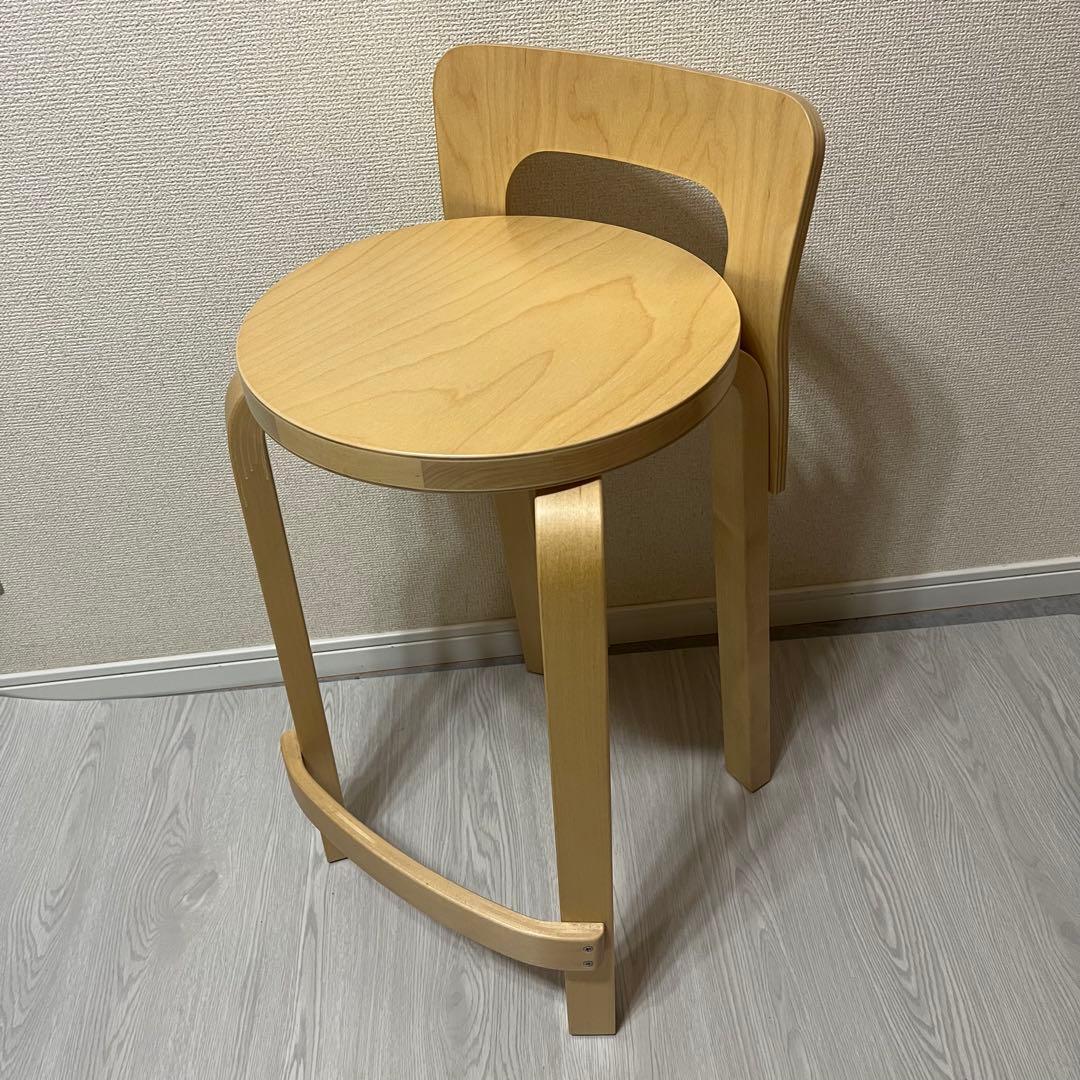 ① artek アルテック ハイチェア K65 ナチュラル　美品